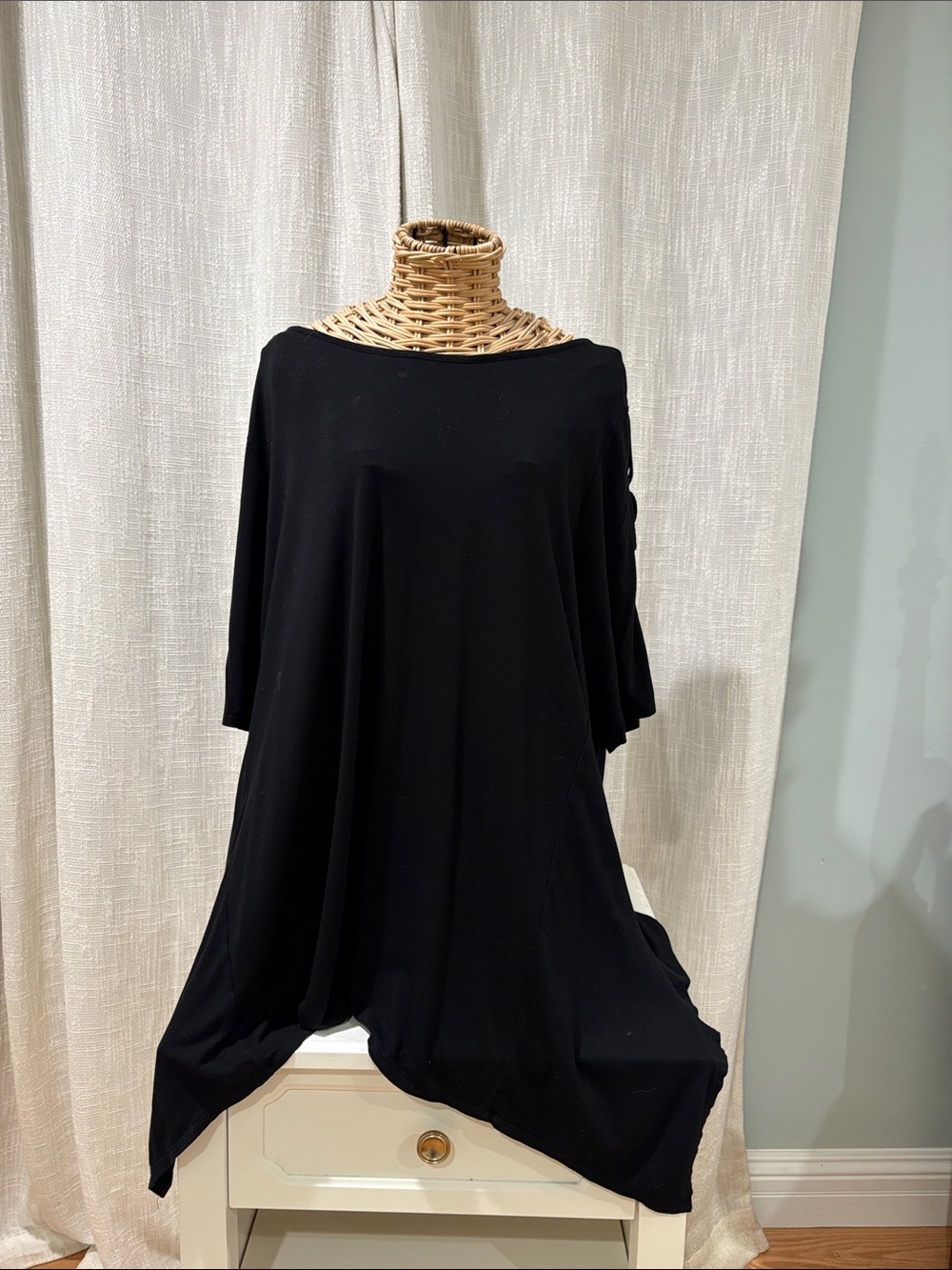 Black Women’s Relaxed Boatneck Top